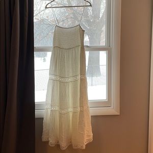 Pink blush white dress maternity